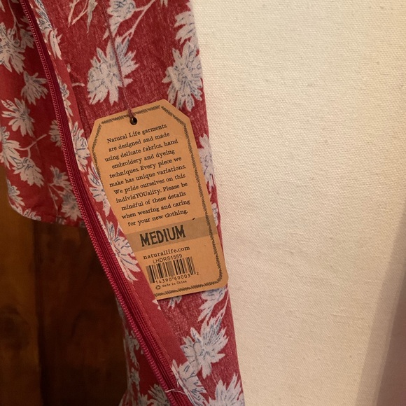 NWT! NATURAL LIFE Red and White Floral Maxi Dress - Picture 13 of 16